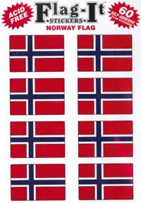 Flag-It Norwegian Flag Stickers